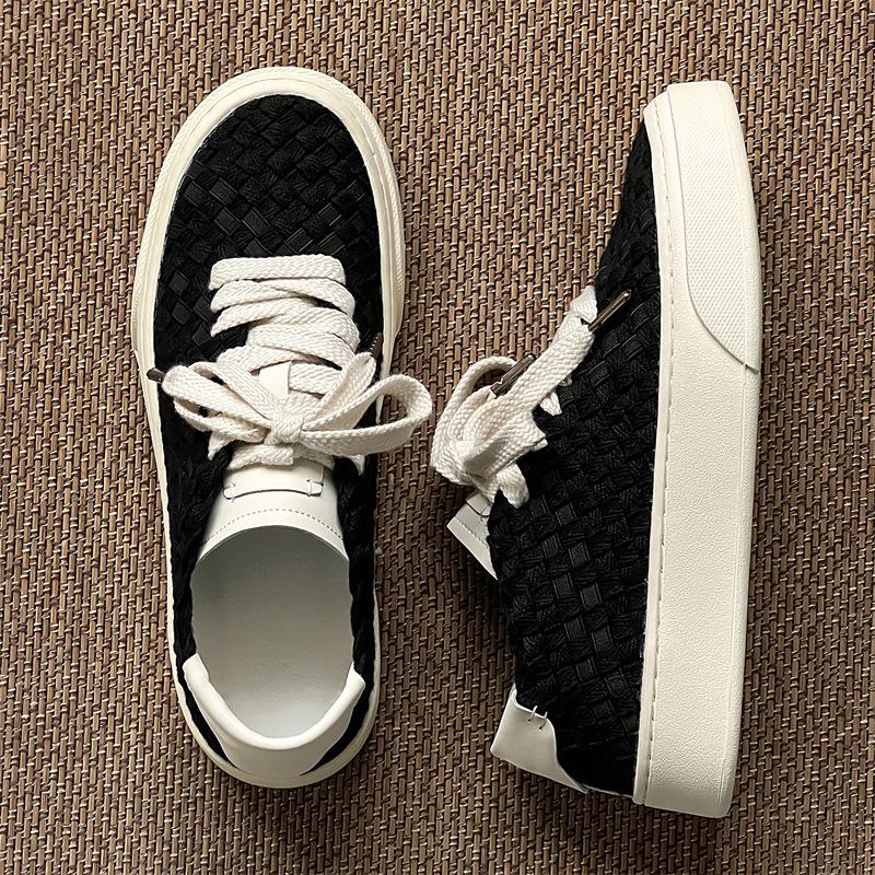 

Fashionable Breathable Board Shoes, New Four Season Canvas Shoes, Thick Sole Height Increasing Versatile Shoes for Couples 44