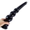 Gourd Pull Beads Suction Cups Slim Pvc Shaped Anal Plugs Crystal Clear Roller Balls Backstage Long Anal Strips Erotic Products