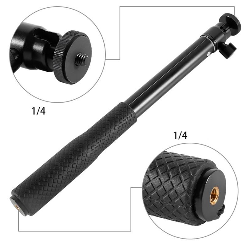 Universal Camera Extension Rod 360 Degree Rotation Locking Nonslip Handle Grip for Action Cameras Smartphones Mount