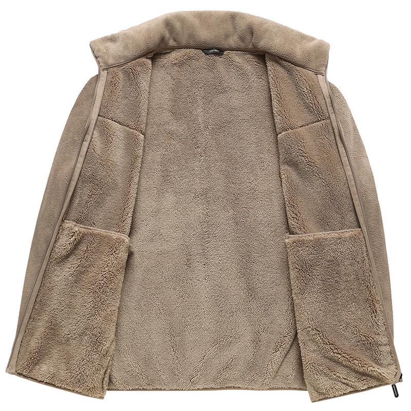 Xue Zhong Fei Men's Fleece Stand-Collar Jacket