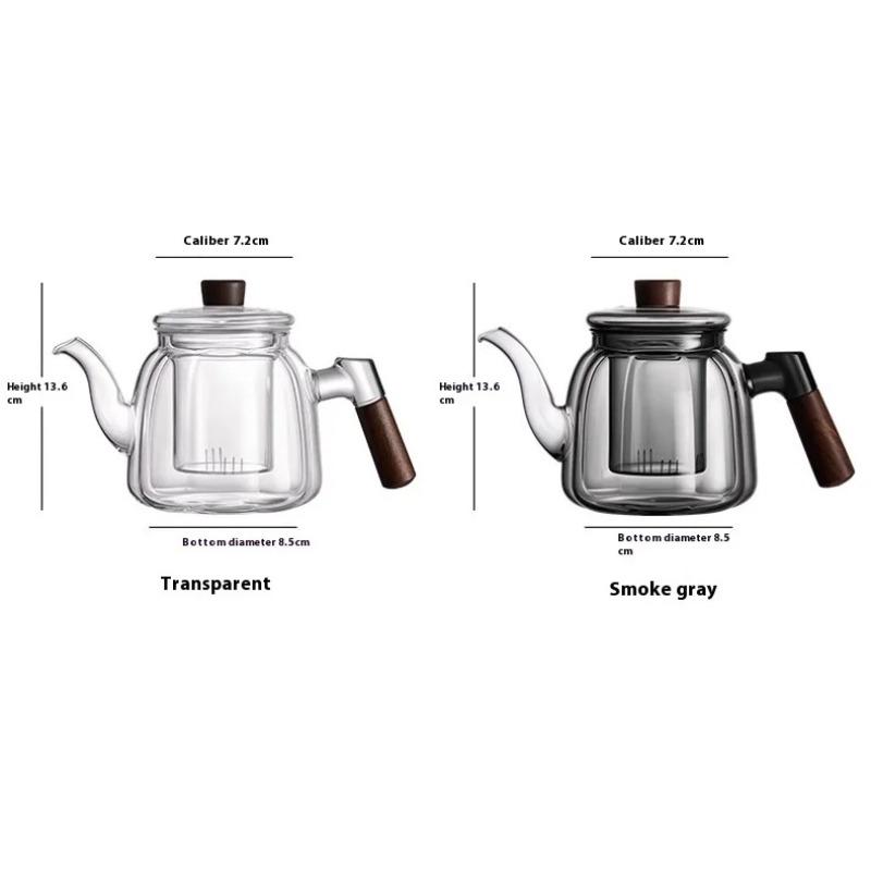 Glass Tea Pot Thickened Heat-resistant Boiling Kettle Tea Water Separation Large Capacity Tea Brewing Device