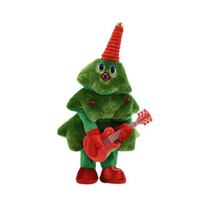 Electric Dancing Christmas Tree Plush Toy Glowing Halloween Christmas Decoration Swinging Singing Festive Home Decorations