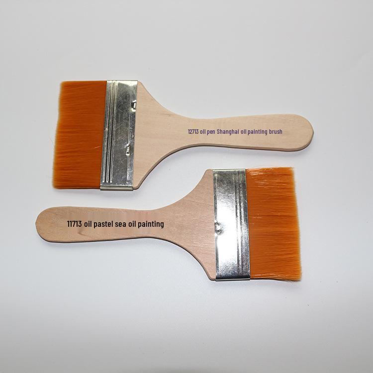 Wooden Handle Nylon Bristle Oil Painting Brush for Acrylic Art and Industrial Use