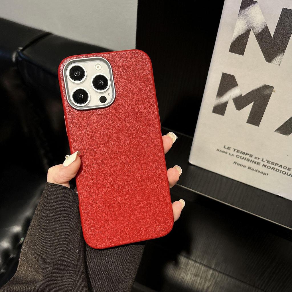 Lychee Pattern iPhone 16 Pro Drop-proof Case for Couples