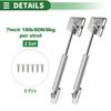 Motoforti Universal Lift Support Strut Gas Springs, 7 inch/180mm, 18lb/80N/8kg, Carbon Steel, Silver Tone, Set of 2