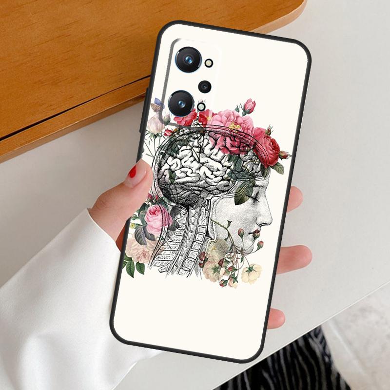 Anatomy Brain For Realme GT7 GT6 15 Pro 10 11 12 13 14 Pro Plus C65 C63 C61 C55 C51 C53 C35 C75 C67 Case