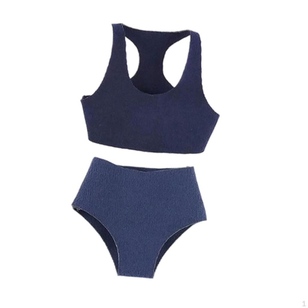 1/12 Miniature Clothing Ensemble with Sports Top and Shorts for Female Dolls