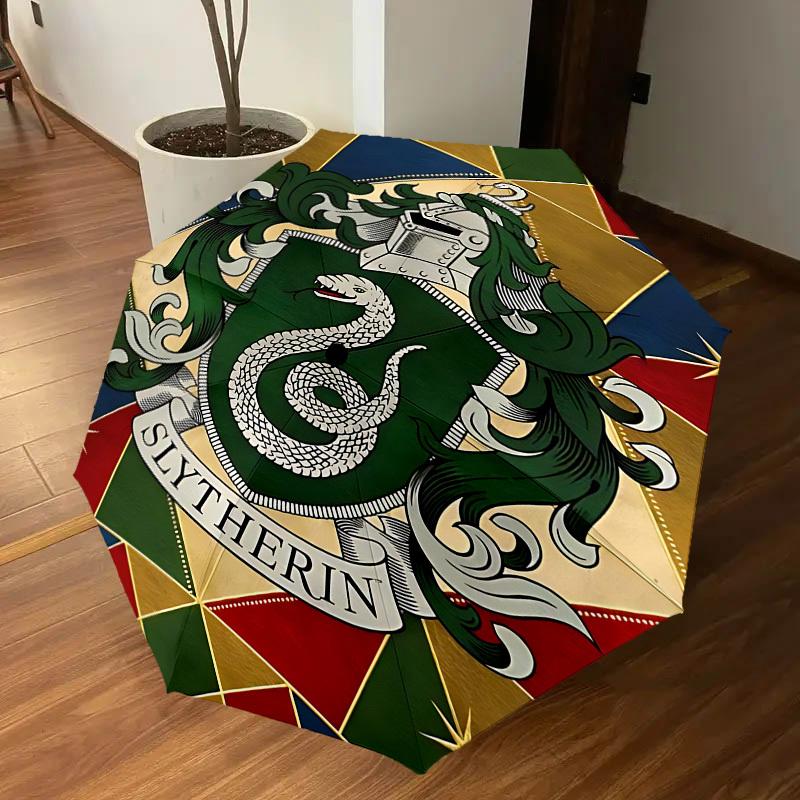 1PC Slytherin Snake Umbrella-8-Rib Reinforced, Automatic Open, Lightweight & Durable, Cute Fashion Accessory for Outdoor, D2705
