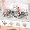 Kids Wooden Play Kitchen Set: Colorful Stove & Cuttable Cooking Toy
