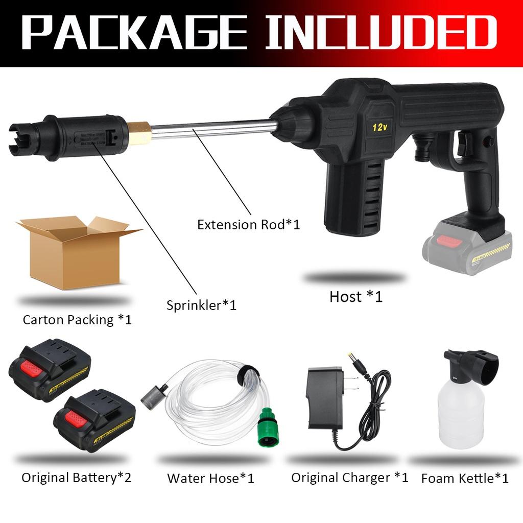 Handheld High Pressure Cordless Car Washer 160W 12V Spray Washer Powerful Water Cleaner Garden Water Jet With 1/2PC Battery