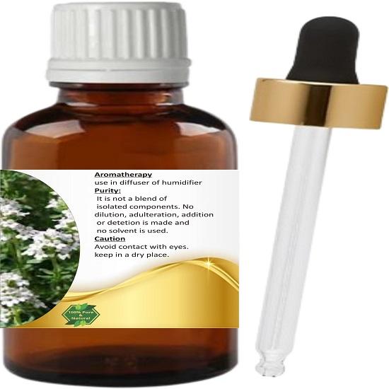 Levenmooi Tijm Wit ct. Linalool (Thymus vulgaris) Pure & Natural etherische olie van therapeutische kwaliteit in een glazen pot.