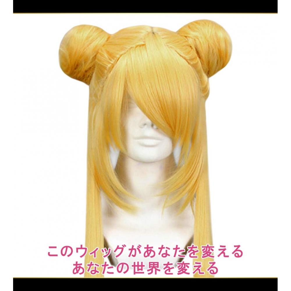 CaseEden Cosplay parykk Pretty Guardian Sailor Moon Usagi Tsukino Sailor Moon Hovedkarakter Heltinne Lang Gull Blond Blond Gull Hvit Mercier Parykk Net S