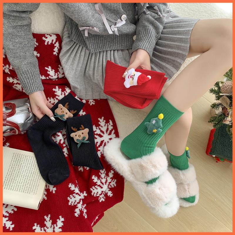 Non-Toxic New 3D Knitted Christmas Cute Socks Cozy Thick Warm Plush Socks For Women Teen Kids Home Winter Holiday Christmas New Year Gift