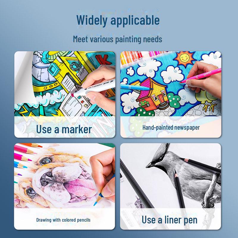 A4 Sketchbook for Kids & Adults: 8K Sketch Paper & Marker Pen Friendly, Flip-Up Drawing Book.