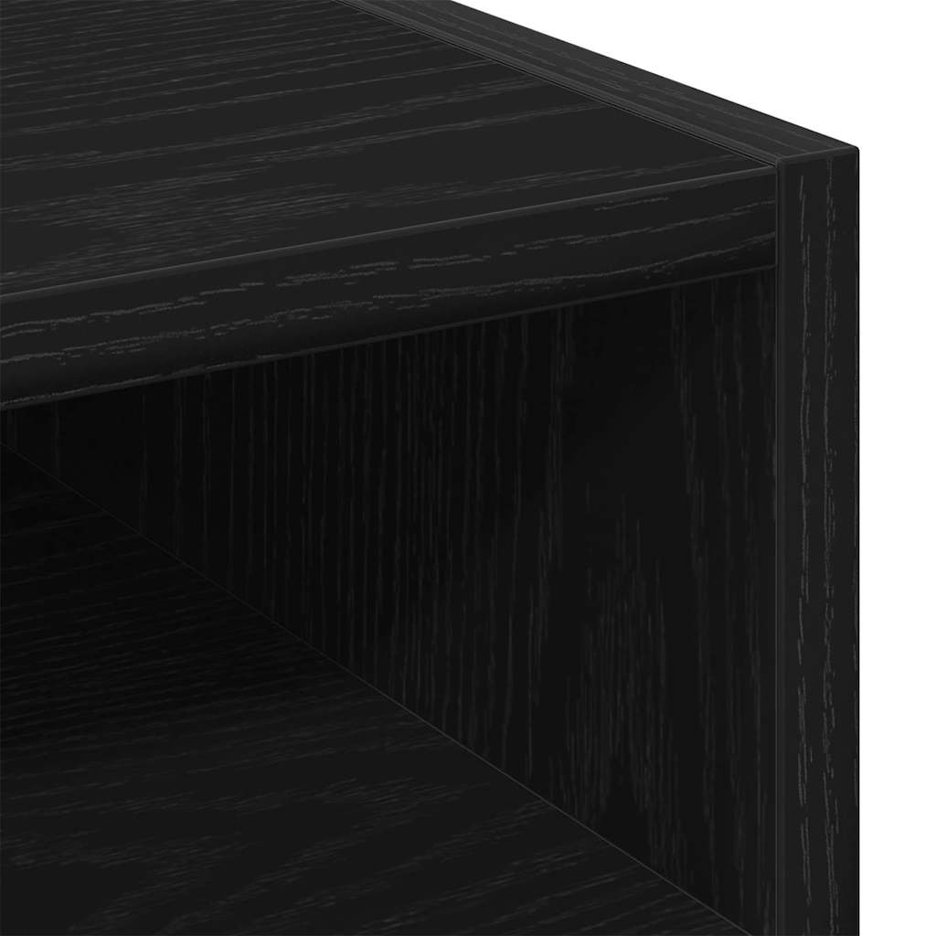 Mobile Side Cabinet in Black Oak Look 33 x 38 x 60 cm