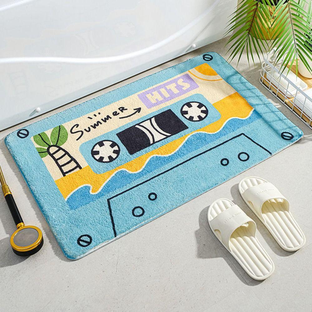 Absorbent Floor Carpet Non-Slip Floor Rugs Plush Imitation Cashmere Floor Mat  Bathroom