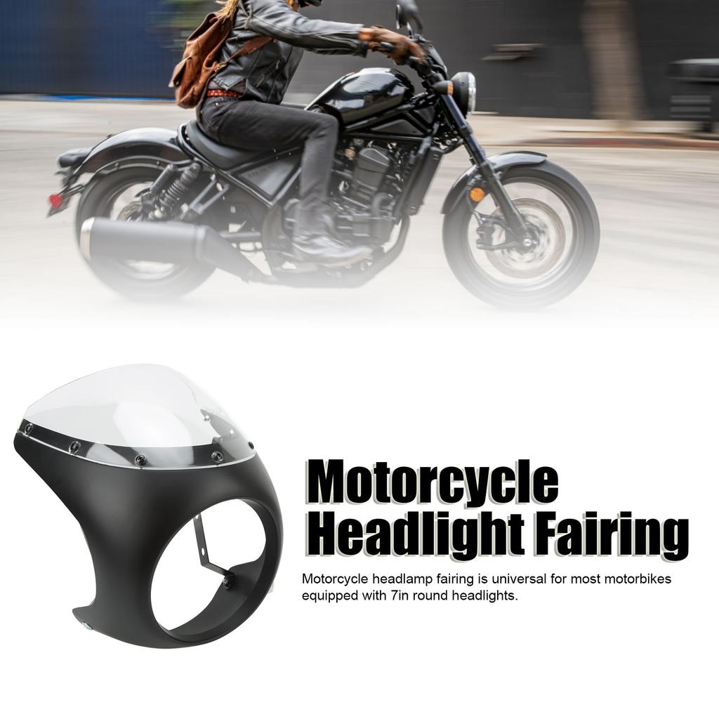 7in Front Motorcycle Headlight Fairing     Aging Resistant Wearproof Fit For Round Headlights Motorbike