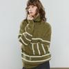 Women's Faux Mohair Zipper Lapel Sweater