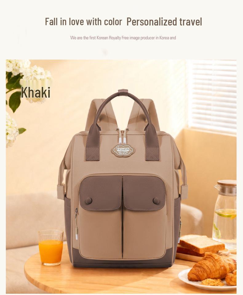 Stylish Lightweight Mummy Backpack: High-Capacity Baby Bag for Easy Outings