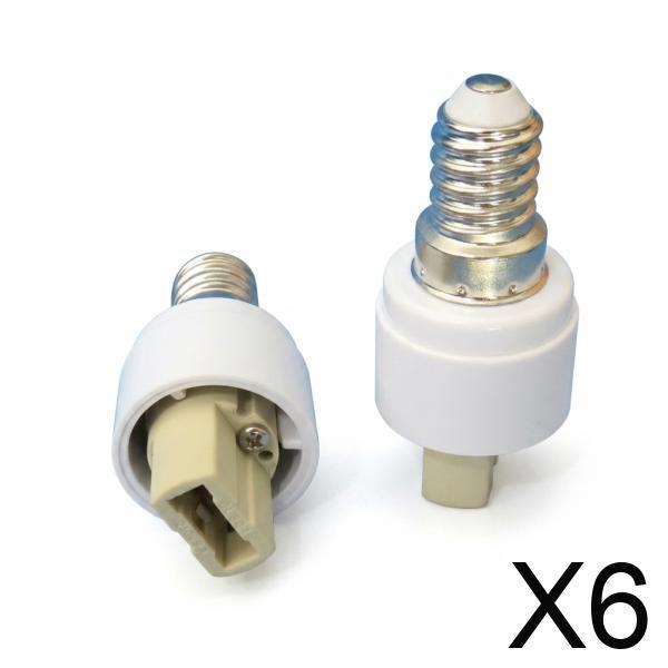 6xCeramic E14 to G9 Adapter Converter for Home Fixtures, Heat Resistant up 100°C with 5A Rated