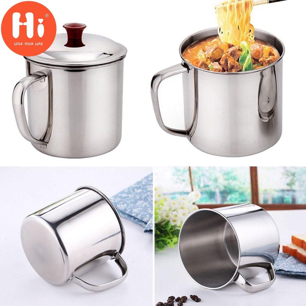 Hi Roamtic Fashion Kitchen Mug Beer Steel Camping Coffee Drinking Tea Travel 480ml Stainless Handle Cup