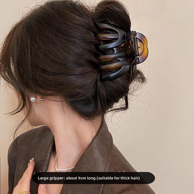 Pumpkin Grab Clip Large Hair VolumeShark ClipHigh-end Look Back of The Head Updo Hair Clip