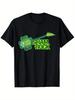 Shamrock Rock Electric Guitar Graphic Unisexs Cotton TShirt St Patrick Day Casual Short Sleeve Tee