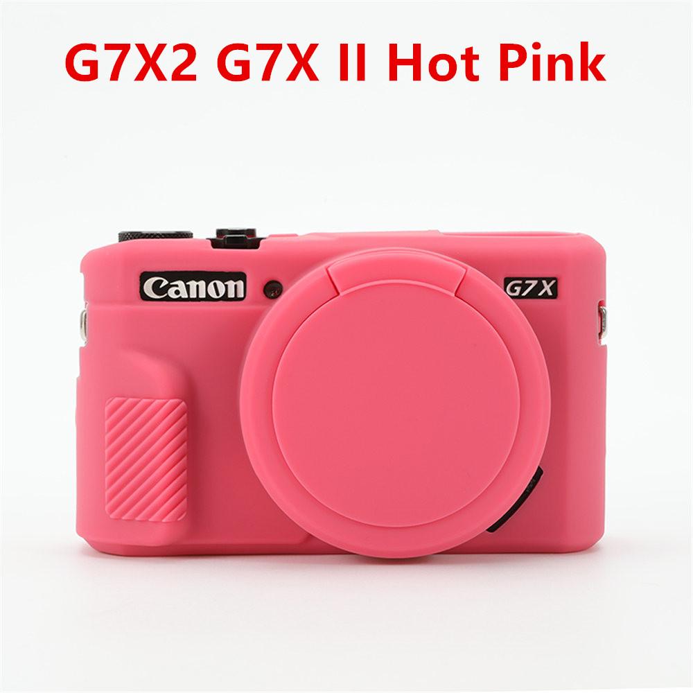 Soft Silicone Rubber Armor Camera Body Case For Canon G7X Mark II III G7XII G7X2 G7XIII G7X3 Shockproof Cover With Lens Cap