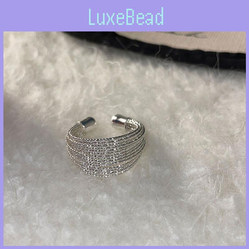 Exquisite Geometric Open Adjustable Copper Ring For Women In Vintage Minimalist Style