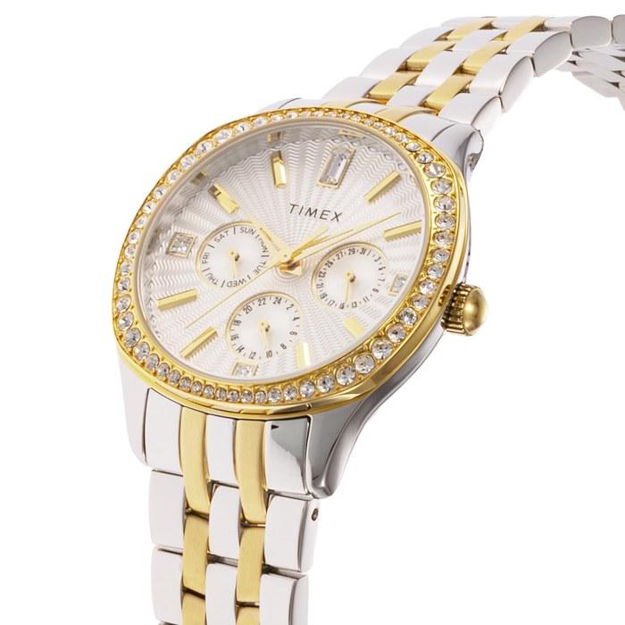 TIMEX Trend Watch Quartz Water Resistant Mineral Glass Silver/Gold Dial TW2W17900 Unisex Silver/Gold