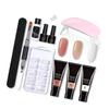 Nail Extension Gel Kit Professional Beautiful Gel Nail Polish Tool Set with Light for Home Salon