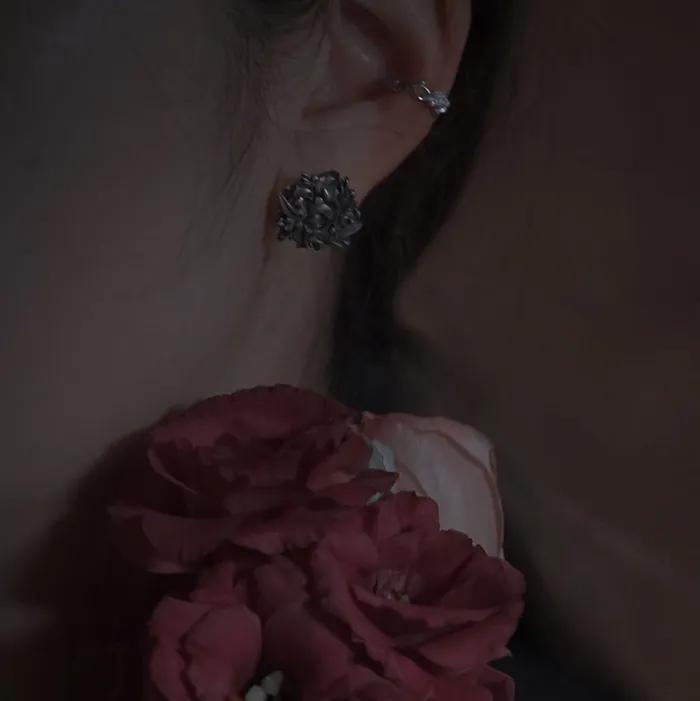 21FW. flower breeze. rose. earring 08