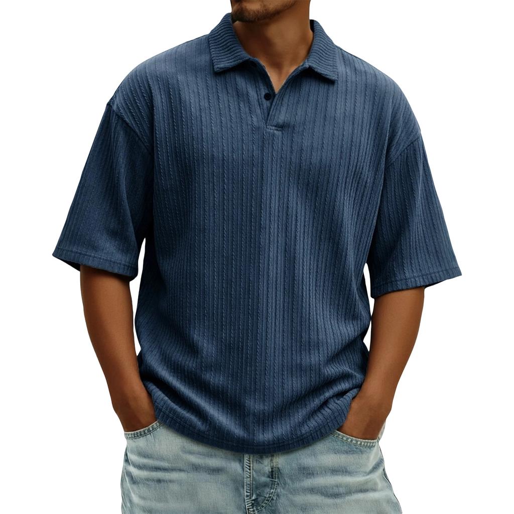 Men's Summer Short Sleeve Lapel Shirt Men's Casual Fashion Shirt