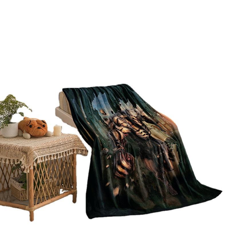 Cartoon Attack On Giant Series Double Sided Flannel 3D Digital Printing Blanket Cover