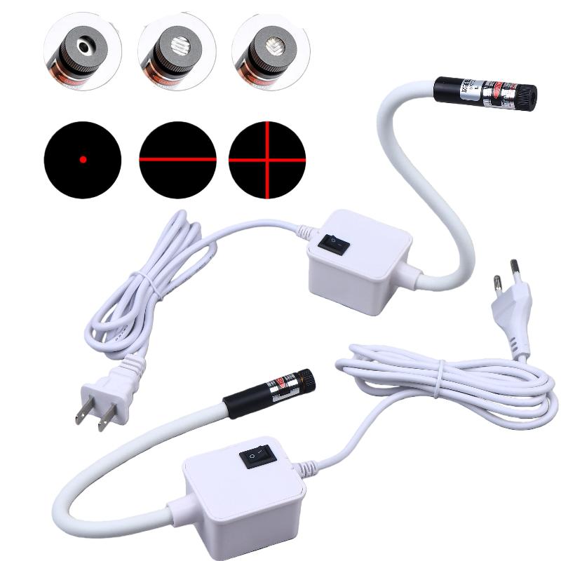 1Pcs Red Night Lamp Eu/Us Plug Laser Infrared Sewing Machine Position Light Magnetic Mounted For Factory Drills Lathes
