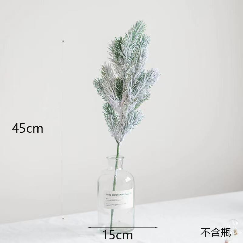 Artificial Fake Snow Frost Pine Branch   DIY Xmas Tree Party Ornament Home Christmas Decoration Supplies Gift Supplies