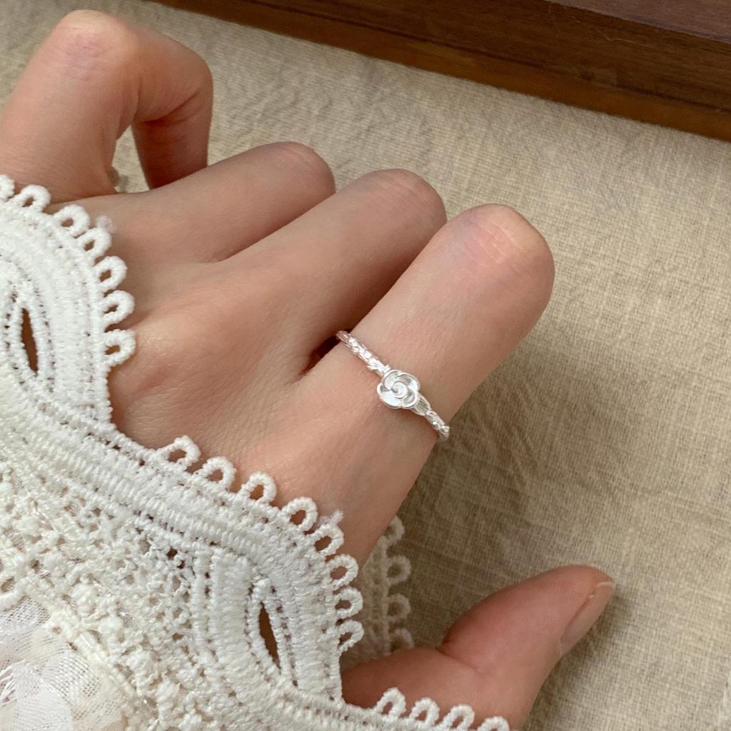 Xiaohongshu S925 Sterling Silver Summer Ring: Women's High-End Niche Light Luxury, Non-Fading Silver Jewelry