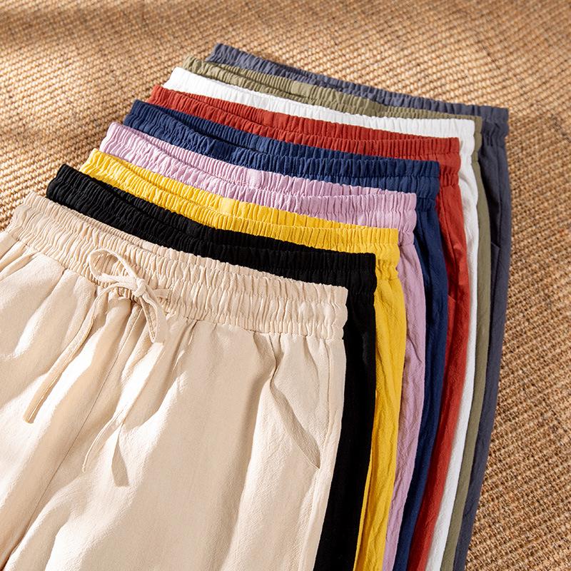 Women's Spring/Summer Cotton Casual Nine-Point Harem Pants