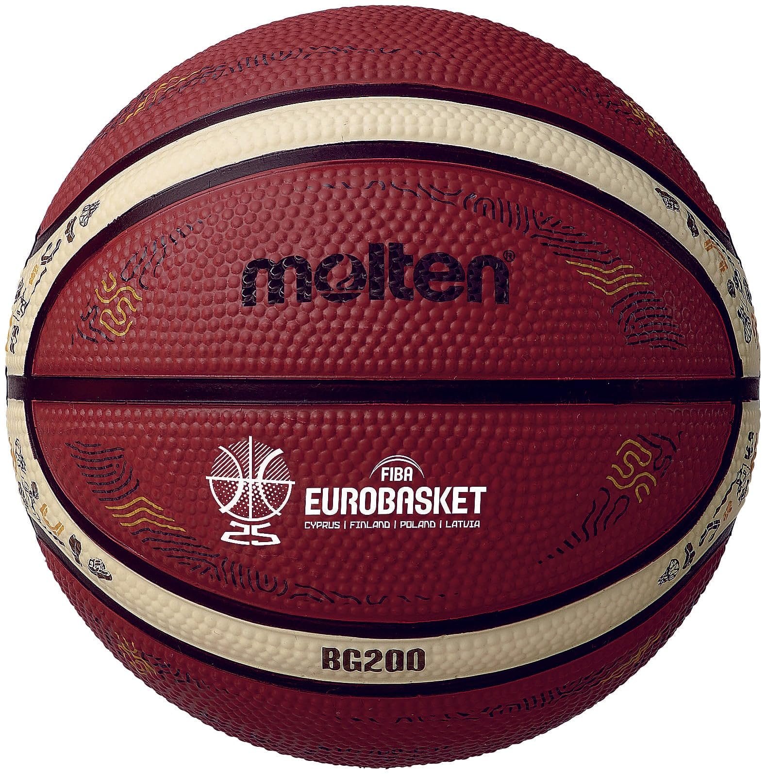 

Molten Basketball Eurobasket 2025 Model Mini Rubber Mini Ball B1G200-E5Z