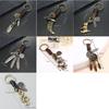 Irregular Leather Key Chains Leaf Bear Car Key Ring Creative Keychain