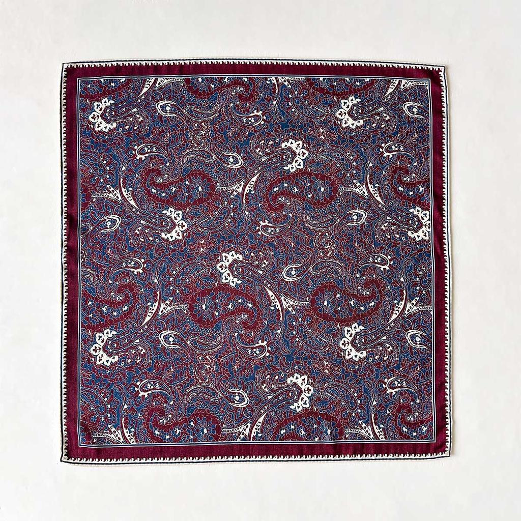 Wool Scarf Women'S Spring Summer Foreign Style Fashion Double-Sided Two-Color Shawl Silk Wool Small Square Scarf