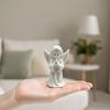 DYS 3D Printed Praying Angel Statue, Elegant Matte White Cherub Figurine with Detailed Wings, Durable Minimalist Ornament for Living Room Decor