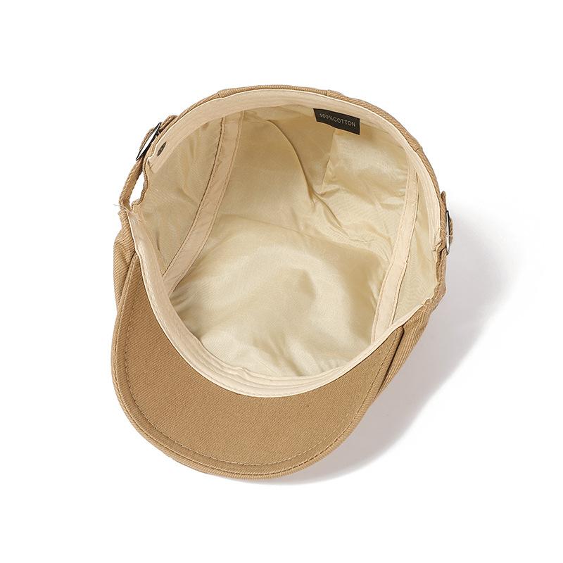 Ιαπωνικό ρετρό καπέλο με γλώσσα πάπιας για άνδρες και γυναίκες με λογοτεχνικό μπερέ μονόχρωμο καπέλο μπροστά