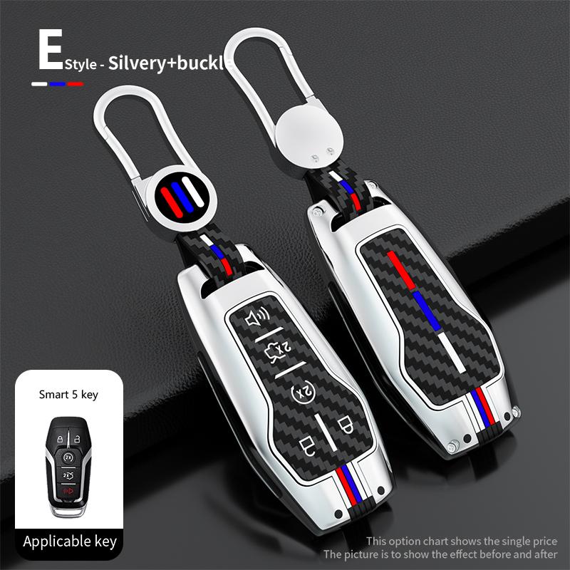 4 /5 Buttons Zinc Allo Car Key Case Cover For Ford Fusion Mondeo Mustang F-150 Explorer Edge 2015 2016 2017 2018 Car Accessories