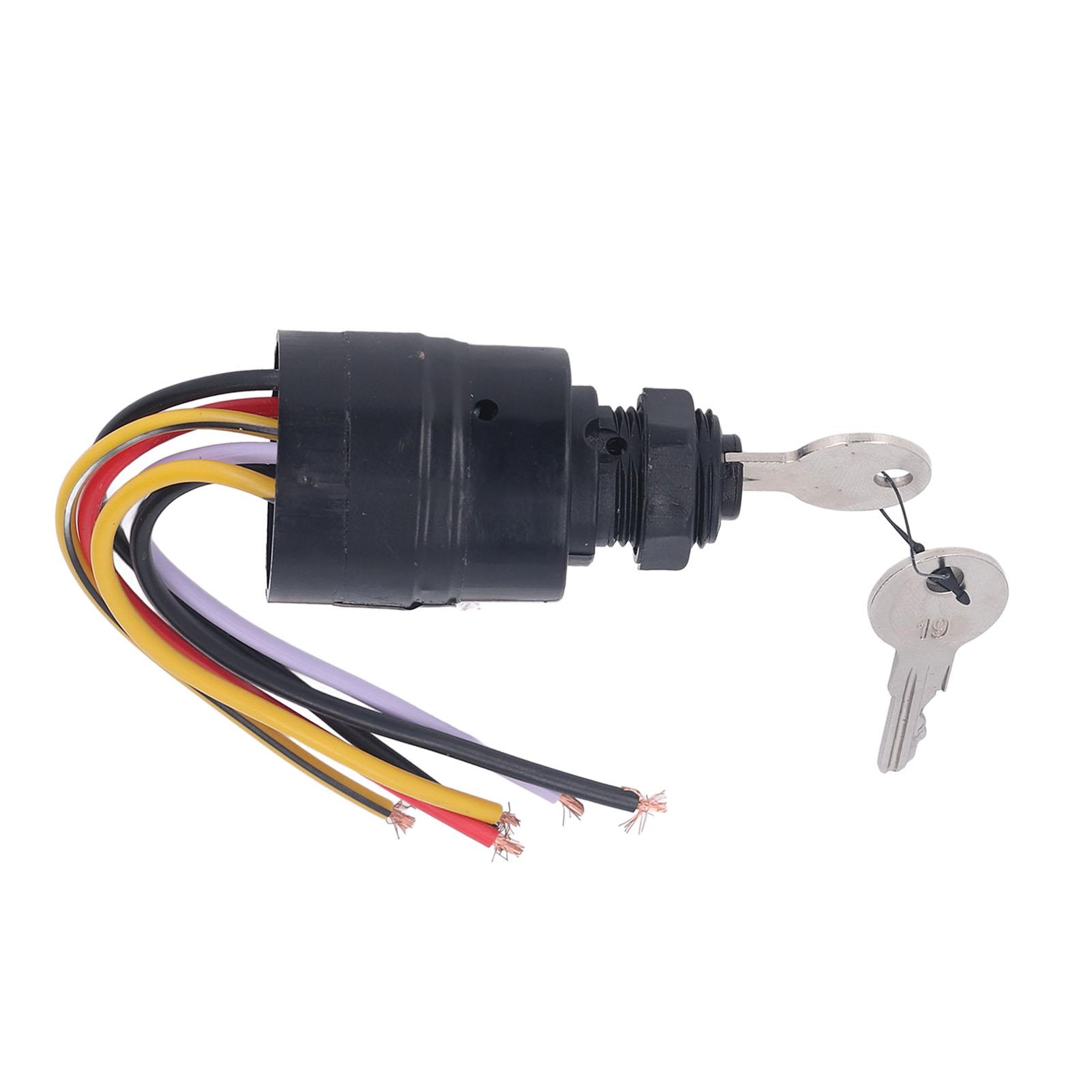 Ключ зажигания 6-проводной, лодочный, с пусковым механизмом, для подвесных моторов 1994 г.