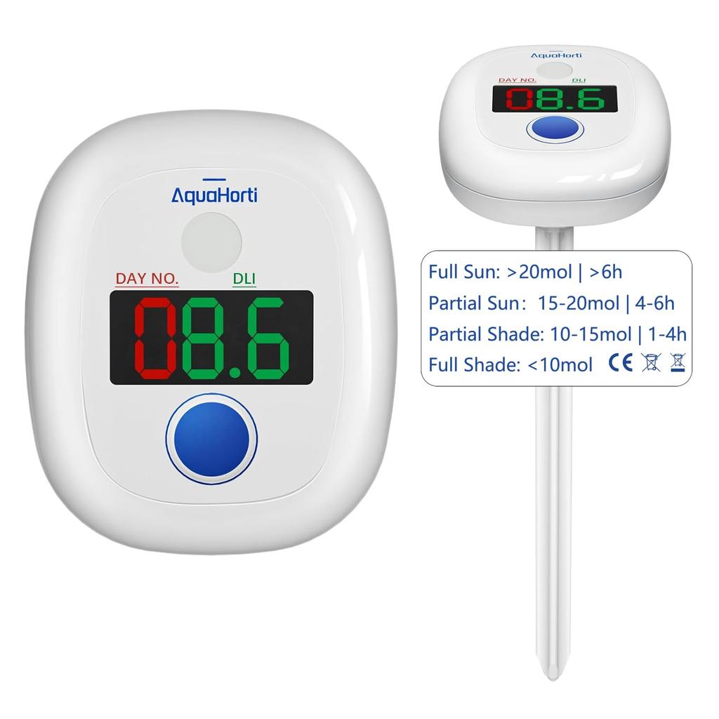 DLI Partial Partial Meter for Gardening AH-20Plus meter.Full Sun, Sun, Shade, shade.Sun hours.Sunshine