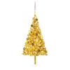 Pre-lit Artificial Christmas Tree and Golden Balls 180 Cm PET