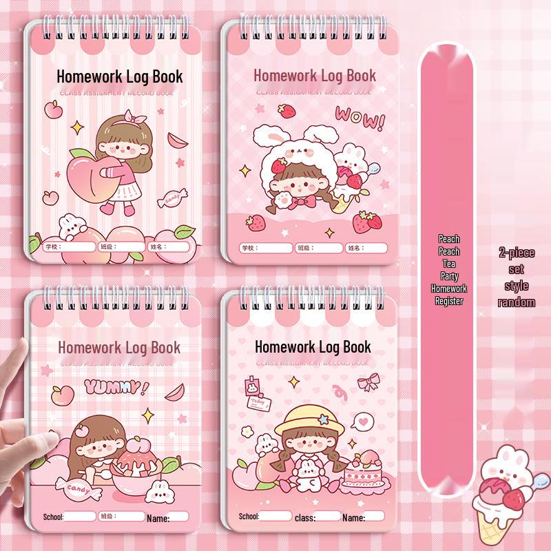 Cartoon Homework Notebook for Elementary Students: Grades 1-3