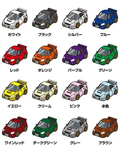 MKJP Custom Keychain Subaru Impreza WRX STI GDB Mid-term Base: White Car Color: Black