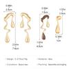 Liquid Irregular Geometric Stud Earrings Sweet and Cool Personality Design Sense Simple Alloy Water Drop Earrings
